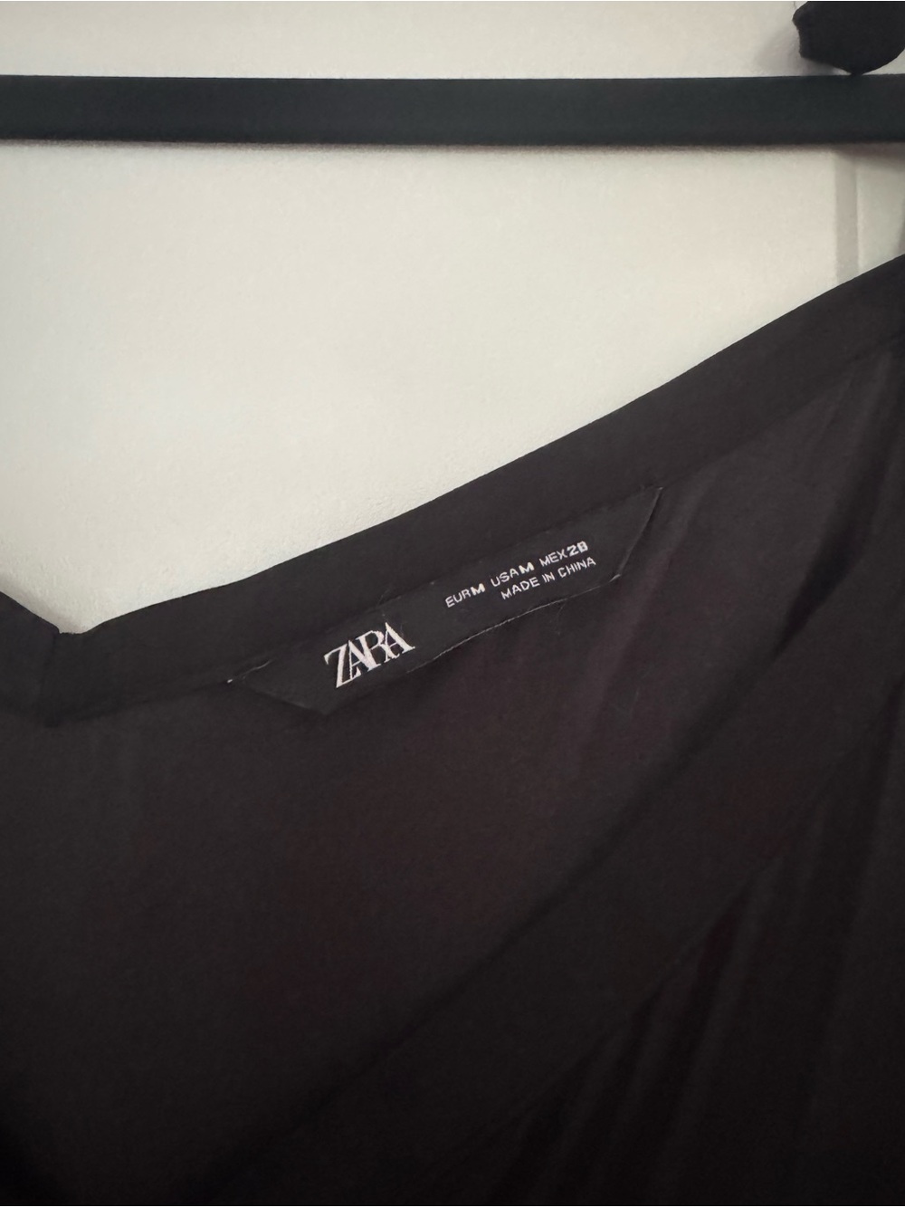 Zara Black Satin Tie-Shoulder Camisole - Picture 2 of 3